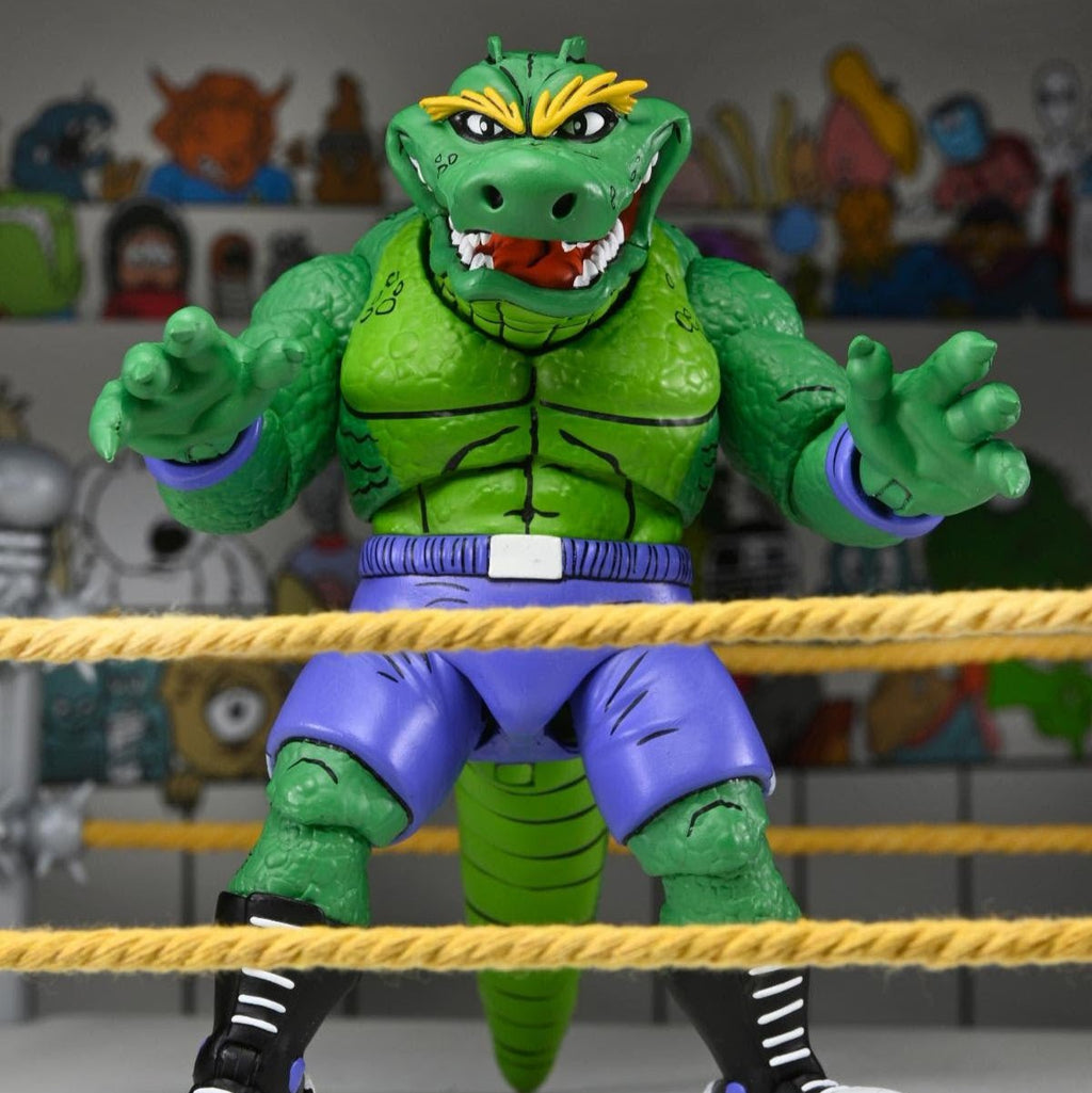 NECA Teenage Mutant Ninja Turtles Stump Wrestling Leatherhead (Archie Comics)