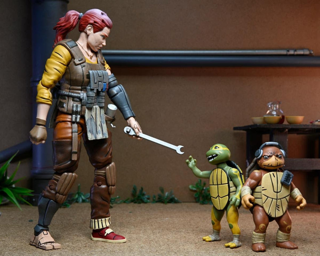 NECA Teenage Mutant Ninja Turtles Grammy April with Baby Yi & Moja (The Last Ronin- The Lost Years)
