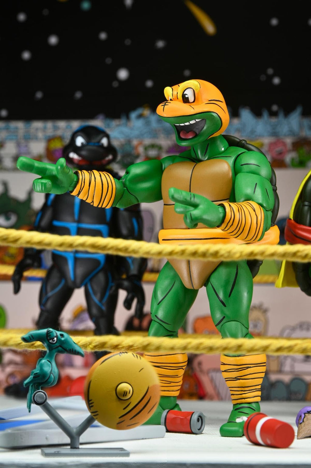 NECA Teenage Mutant Ninja Turtles Stump Wrestling Turtle 4-Pack (Archie Comics)