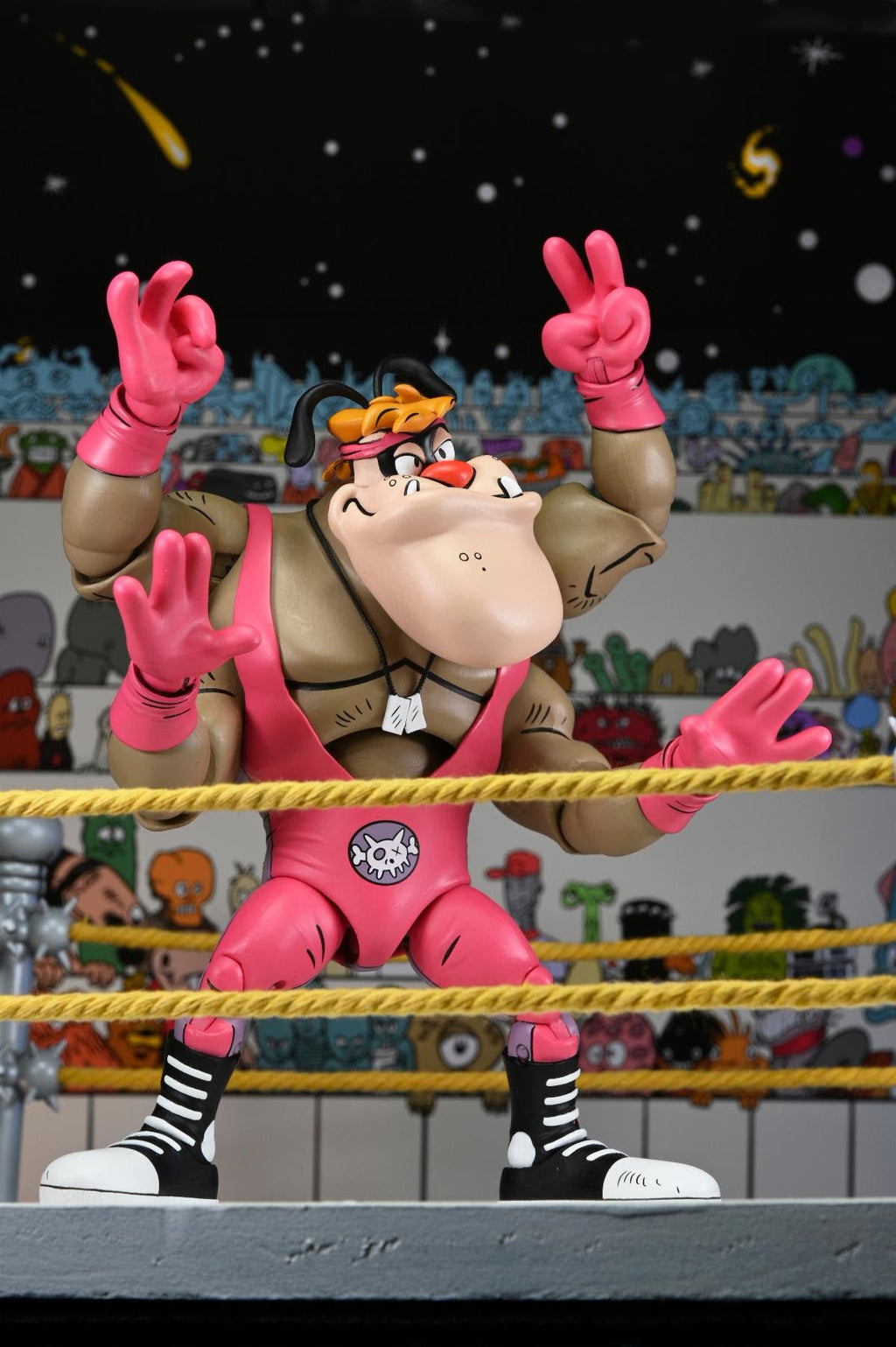 NECA Teenage Mutant Ninja Turtles Stump Wrestling Deluxe Cryin' Houn' (Archie Comics)
