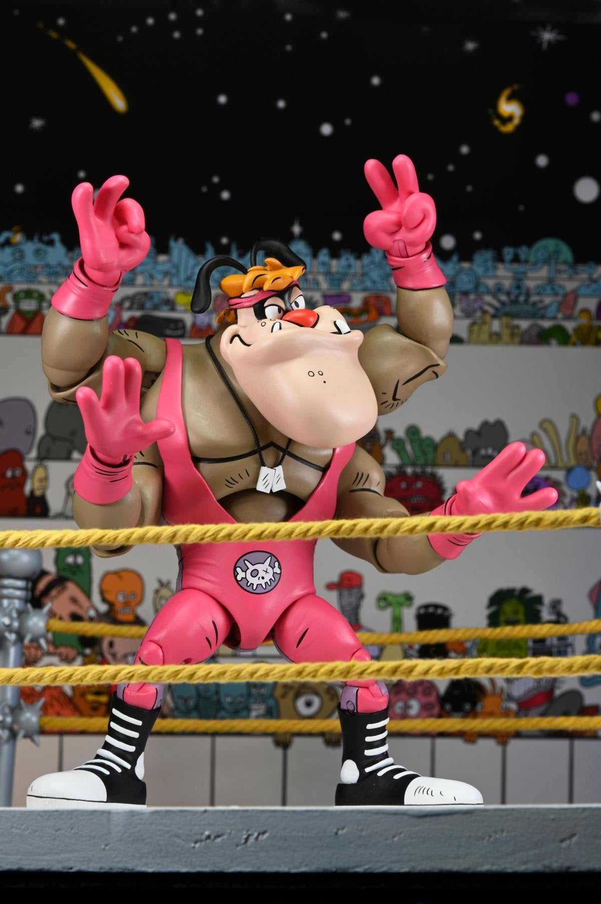 NECA Teenage Mutant Ninja Turtles Stump Wrestling Deluxe Cryin' Houn' (Archie Comics)