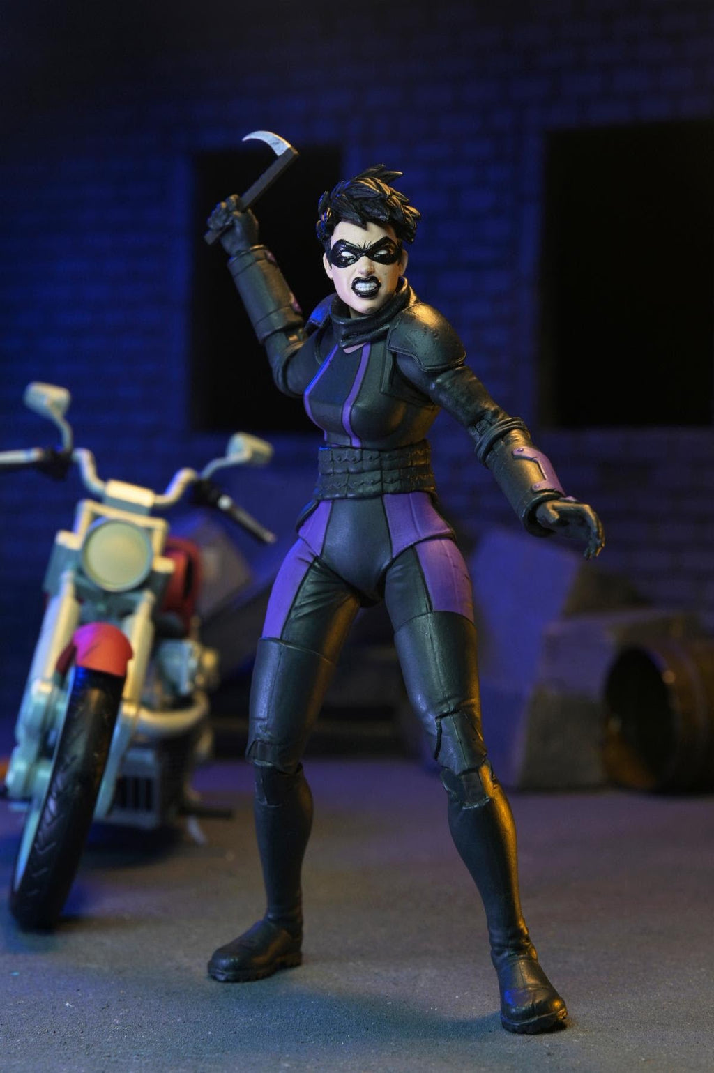 NECA Teenage Mutant Ninja Turtles Casey Marie with Motorcycle (The Last Ronin)