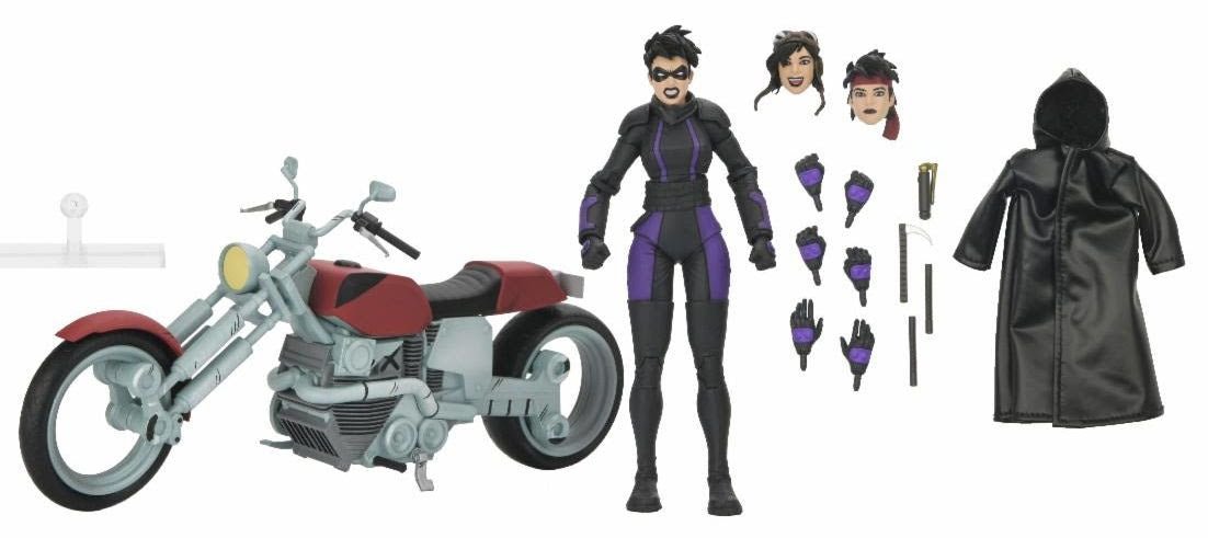 NECA Teenage Mutant Ninja Turtles Casey Marie with Motorcycle (The Last Ronin)