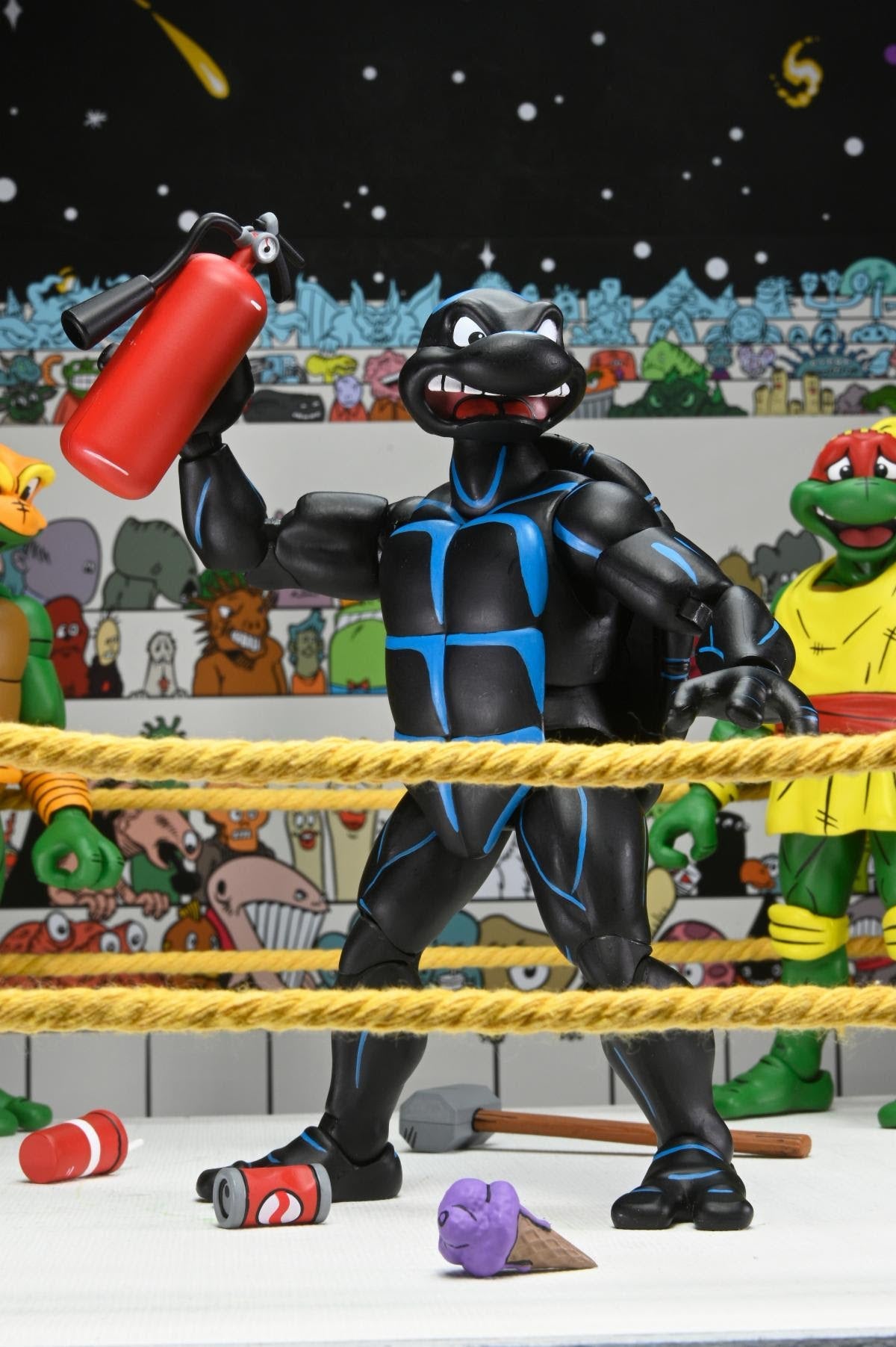 NECA Teenage Mutant Ninja Turtles Stump Wrestling Turtle 4-Pack (Archie Comics)