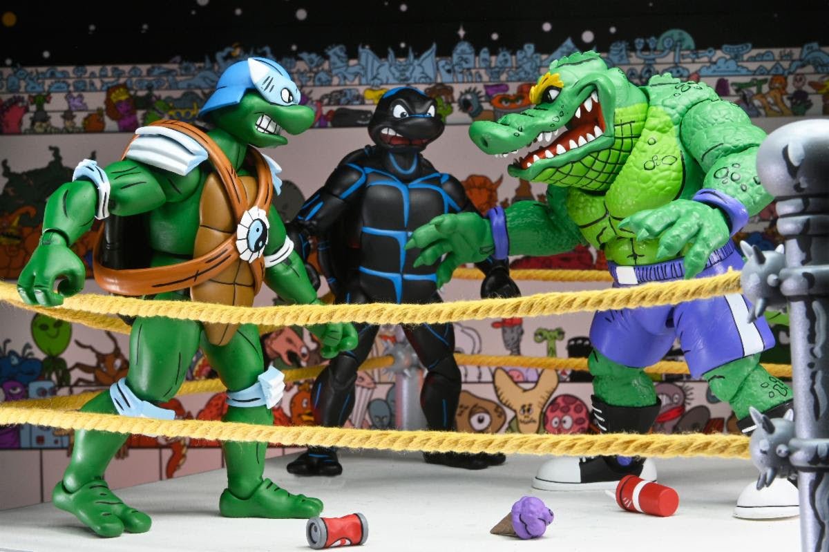 NECA Teenage Mutant Ninja Turtles Stump Wrestling Turtle 4-Pack (Archie Comics)