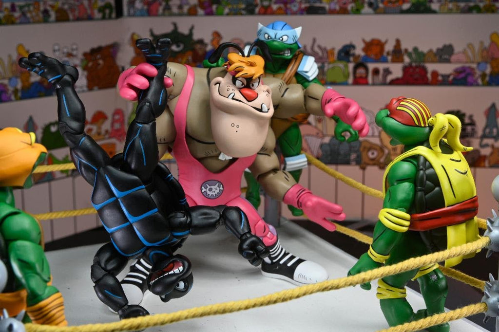 NECA Teenage Mutant Ninja Turtles Stump Wrestling Turtle 4-Pack (Archie Comics)