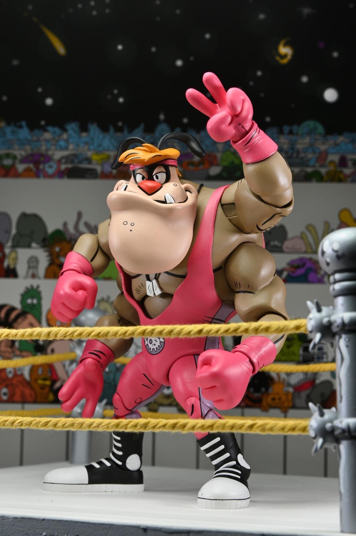 NECA Teenage Mutant Ninja Turtles Stump Wrestling Deluxe Cryin' Houn' (Archie Comics)