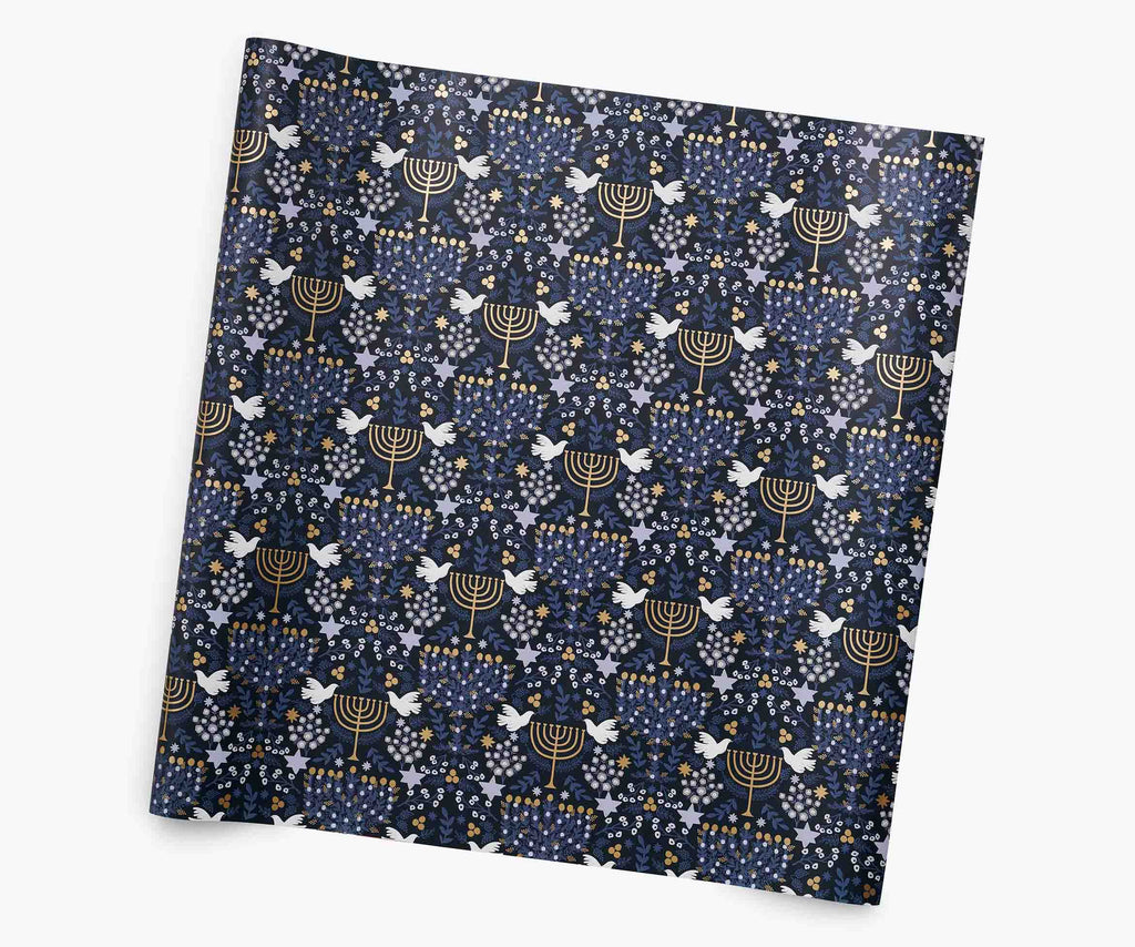 Holiday Wrapping Roll - Laurel Menorah